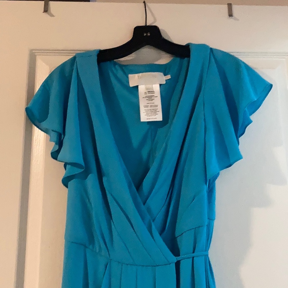 Unaltered blue bridesmaid dress